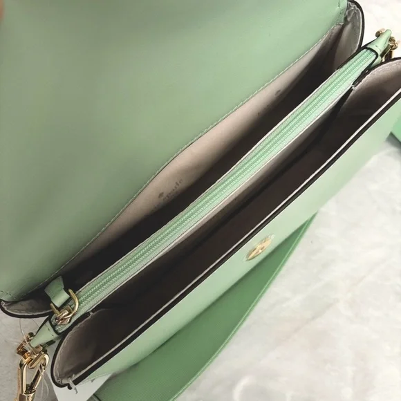 KATE SPADE Buddie Smooth Leather Medium Crossbody Pistachio Handbag--NWT - Picture 8 of 14